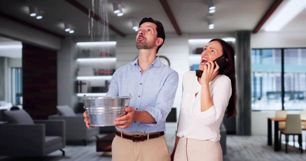 Water damage restoration process in La Croft, OH